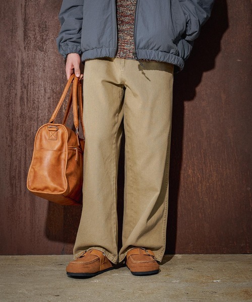niko and...（ニコアンド）の「コットンフェードワイドチノパンツ（チノパンツ・メンズ・ブラック/ベージュ/ブラウン・LARGE/MEDIUM）」の15枚目の写真
