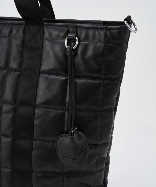 ADAM PATEK(アダムパテック)の「【ADAMPATEK/アダムパテック】 w/r leather quilting BIG tote/レザーキルティングビッグトート(トートバッグ・メンズ・ブラック・FREE)」の6枚目の写真