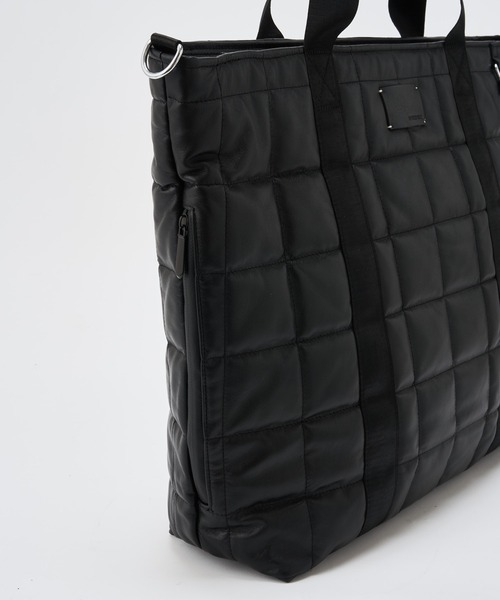 ADAM PATEK(アダムパテック)の「【ADAMPATEK/アダムパテック】 w/r leather quilting BIG tote/レザーキルティングビッグトート(トートバッグ・メンズ・ブラック・FREE)」の11枚目の写真