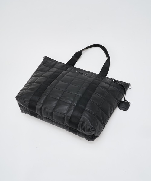 ADAM PATEK(アダムパテック)の「【ADAMPATEK/アダムパテック】 w/r leather quilting BIG tote/レザーキルティングビッグトート(トートバッグ・メンズ・ブラック・FREE)」の12枚目の写真