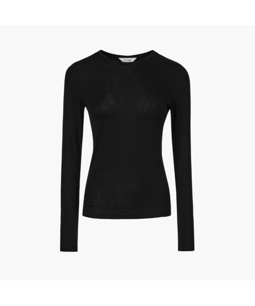 KUME(クメ)の「ベーシック ウールブレンド レイヤリングトップ ブラック(Tシャツ/カットソー・レディース・その他・MEDIUM/SMALL)」の1枚目の写真