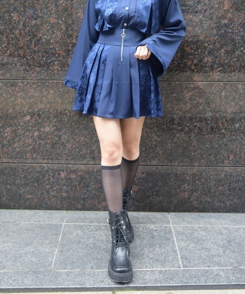axes femme(アクシーズファム)の「ジップ付ジャカードスカパン(その他パンツ・レディース・ネイビー/ワイン/グレー・FREE)」の6枚目の写真
