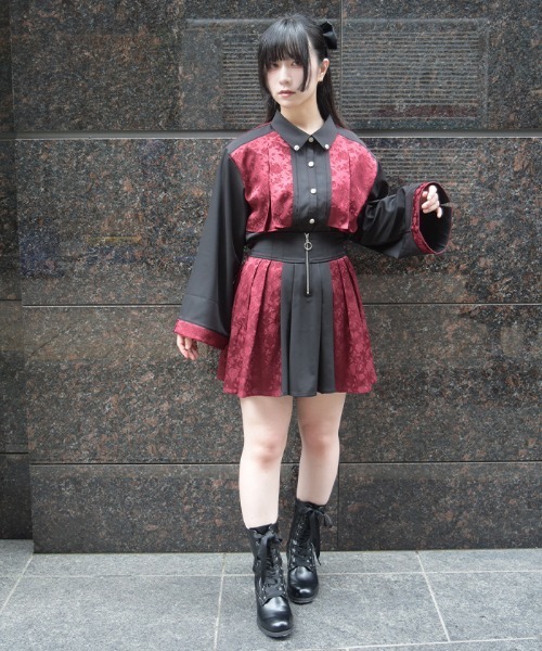 axes femme(アクシーズファム)の「ジップ付ジャカードスカパン(その他パンツ・レディース・ネイビー/ワイン/グレー・FREE)」の10枚目の写真