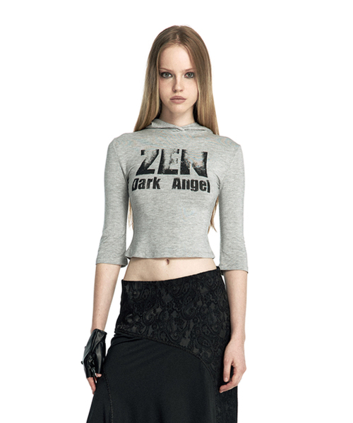 KASHIKO(カシコ)の「Zen Angel Hoodie Top Grey(Tシャツ/カットソー・レディース・その他・SMALL/MEDIUM)」の1枚目の写真