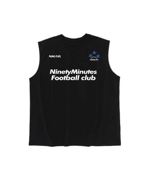 NINETYMINUTES(ナインティーミニッツ)の「フットボール クラブ クレスト ドライフロー スリーブレス(ブラック)(Tシャツ/カットソー・メンズ・その他・X-LARGE/2XL)」の1枚目の写真