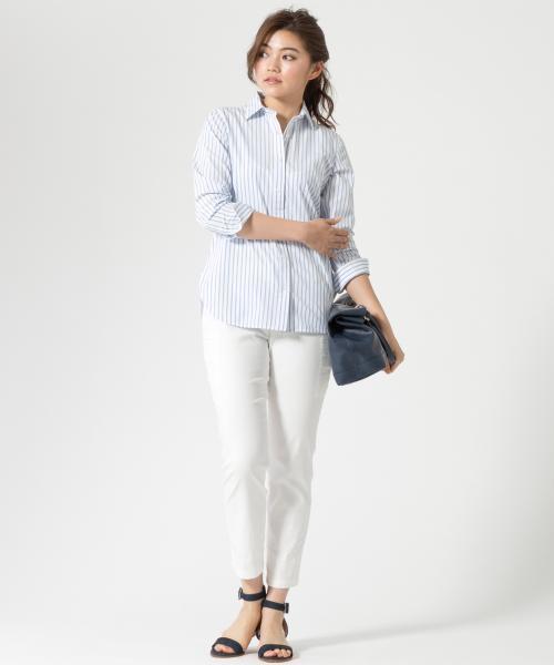 23区（ニジュウサンク）の「Cancliniシャーティング シャツ（シャツ/ブラウス・レディース・ホワイト系/スカイブルー系1/サックスブルー系1・44/46/48）」の4枚目の写真