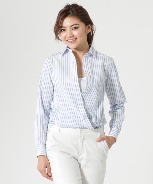 23区（ニジュウサンク）の「Cancliniシャーティング シャツ（シャツ/ブラウス・レディース・ホワイト系/スカイブルー系1/サックスブルー系1・44/46/48）」の15枚目の写真