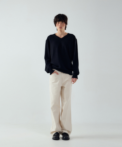 FORTYFOUR（フォーティフォー）の「[M] クリーンムードワイドパンツ（その他パンツ・メンズ・ベージュ/ホワイト/ネイビー/ライトブラウン/ブラック・SMALL/MEDIUM/LARGE）」の7枚目の写真