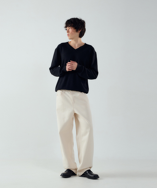 FORTYFOUR（フォーティフォー）の「[M] クリーンムードワイドパンツ（その他パンツ・メンズ・ベージュ/ホワイト/ネイビー/ライトブラウン/ブラック・SMALL/MEDIUM/LARGE）」の13枚目の写真