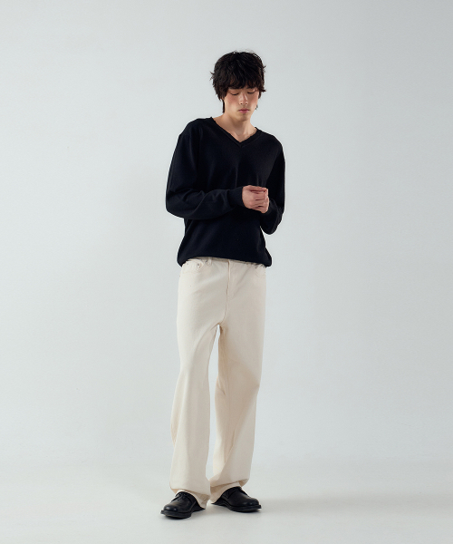 FORTYFOUR（フォーティフォー）の「[M] クリーンムードワイドパンツ（その他パンツ・メンズ・ベージュ/ホワイト/ネイビー/ライトブラウン/ブラック・SMALL/MEDIUM/LARGE）」の12枚目の写真