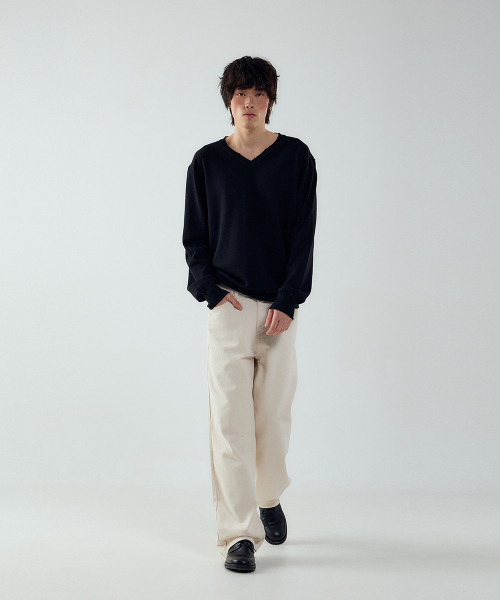 FORTYFOUR（フォーティフォー）の「[M] クリーンムードワイドパンツ（その他パンツ・メンズ・ベージュ/ホワイト/ネイビー/ライトブラウン/ブラック・SMALL/MEDIUM/LARGE）」の10枚目の写真