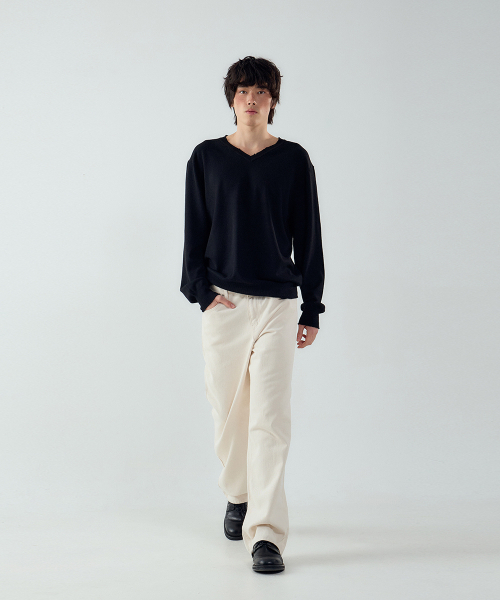 FORTYFOUR（フォーティフォー）の「[M] クリーンムードワイドパンツ（その他パンツ・メンズ・ベージュ/ホワイト/ネイビー/ライトブラウン/ブラック・SMALL/MEDIUM/LARGE）」の9枚目の写真