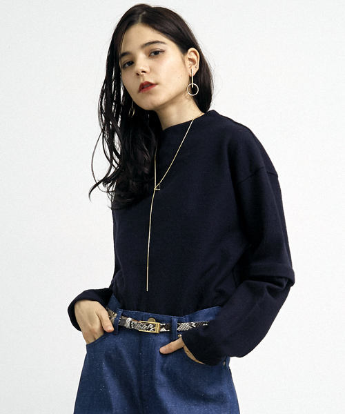 UNITED TOKYO（ユナイテッドトウキョウ）の「2WAYスリーブファープルオーバー（ニット/セーター・レディース・ネイビー/ブラウン/ホワイト・FREE）」の20枚目の写真