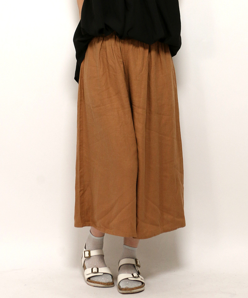 LBC(エルビーシー)の「SP リネンレーヨンスカウチョ (その他パンツ・レディース・ベージュ/ブラック/オリーブ・LARGE/MEDIUM)」の2枚目の写真