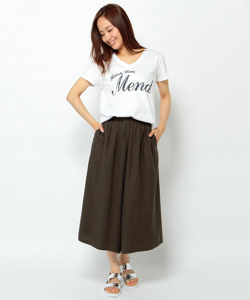 LBC(エルビーシー)の「SP リネンレーヨンスカウチョ (その他パンツ・レディース・ベージュ/ブラック/オリーブ・LARGE/MEDIUM)」の13枚目の写真