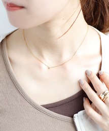 一粒ジルコニアのネックレス[ジャルビジュー]