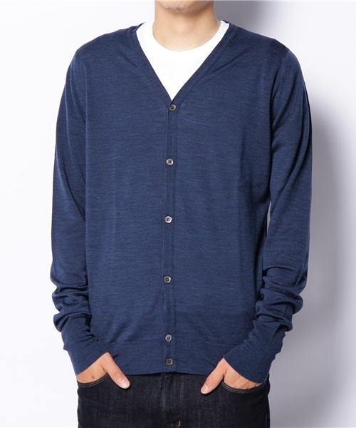 BEAMS F（ビームスエフ）の「JOHN SMEDLEY / 30G Vネックカーディガン 