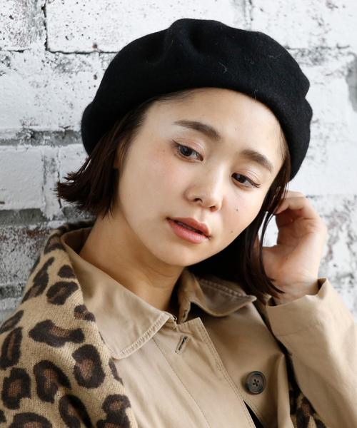 coen（コーエン）の「ウールベレー（ハンチング/ベレー帽・レディース・ブラック/グレー/ブラウン/ライトブラウン・FREE）」の2枚目の写真