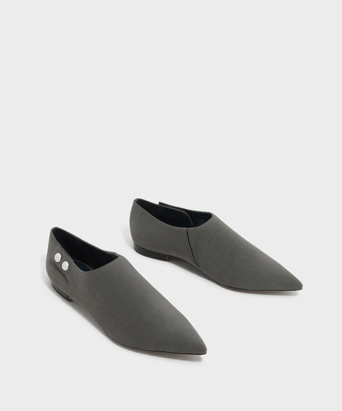 CHARLES & KEITH（チャールズ & キース）の「ポインテッドトゥフラット / POINTED TOE FLATS（バレエシューズ・レディース・ブラック/グレー・22.5cm/23cm/24.5cm/25cm/23.5cm）」の7枚目の写真