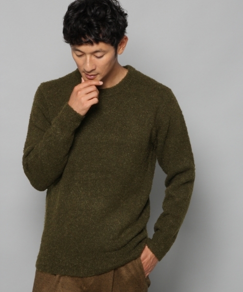 BLISS POINT（ブリスポイント）の「ブークレークルーニット/772672（ニット/セーター・メンズ・ホワイト/ブラック/カーキ/オレンジ/ブルー・MEDIUM/LARGE/X-LARGE）」の3枚目の写真
