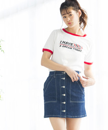 WEGO | WEGO/前ボタンタイトミニスカート(デニムスカート)