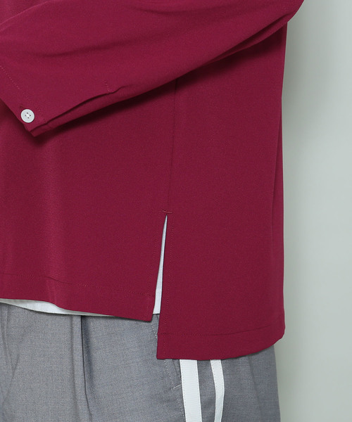 JUNRED(ジュンレッド)の「ジョーゼットノーカラーシャツ(シャツ/ブラウス・メンズ・ピンク/ブルー系その他5/ワイン・S/M/L)」の8枚目の写真