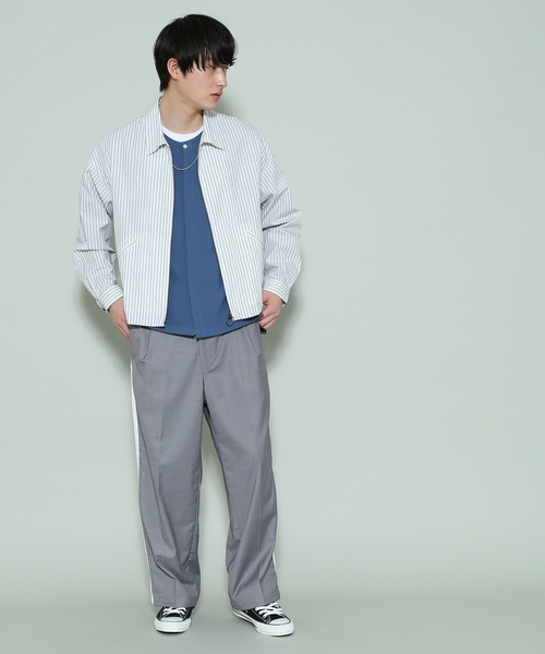 JUNRED(ジュンレッド)の「ジョーゼットノーカラーシャツ(シャツ/ブラウス・メンズ・ピンク/ブルー系その他5/ワイン・S/M/L)」の13枚目の写真