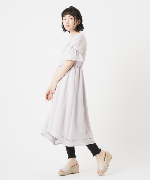 OLIVE des OLIVE（オリーブデオリーブ）の「パターンメッシュカットパンツ（その他パンツ・レディース・ブラック/ライトグレー・FREE）」の12枚目の写真