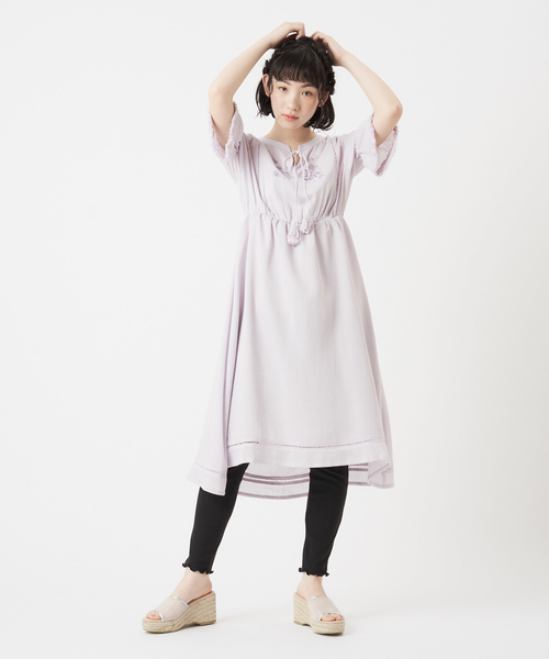 OLIVE des OLIVE（オリーブデオリーブ）の「パターンメッシュカットパンツ（その他パンツ・レディース・ブラック/ライトグレー・FREE）」の15枚目の写真