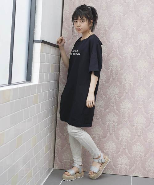 OLIVE des OLIVE（オリーブデオリーブ）の「パターンメッシュカットパンツ（その他パンツ・レディース・ブラック/ライトグレー・FREE）」の7枚目の写真