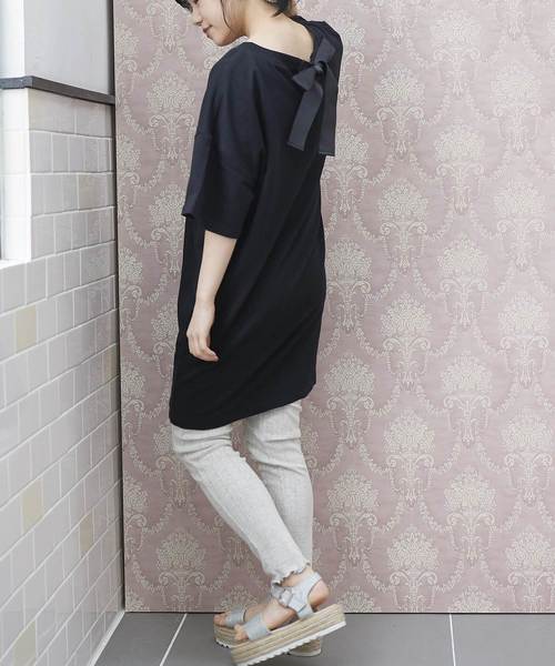 OLIVE des OLIVE（オリーブデオリーブ）の「パターンメッシュカットパンツ（その他パンツ・レディース・ブラック/ライトグレー・FREE）」の8枚目の写真