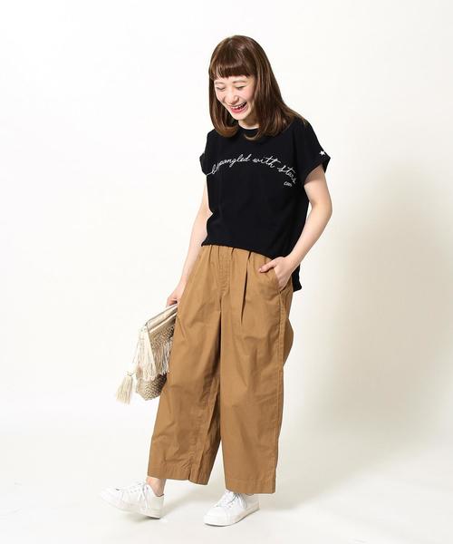 coen（コーエン）の「イージーチノワイドパンツ（その他パンツ・レディース・ブラック/カーキ/ベージュ/ネイビー・MEDIUM/SMALL/LARGE）」の14枚目の写真