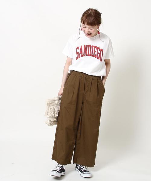 coen（コーエン）の「イージーチノワイドパンツ（その他パンツ・レディース・ブラック/カーキ/ベージュ/ネイビー・MEDIUM/SMALL/LARGE）」の9枚目の写真