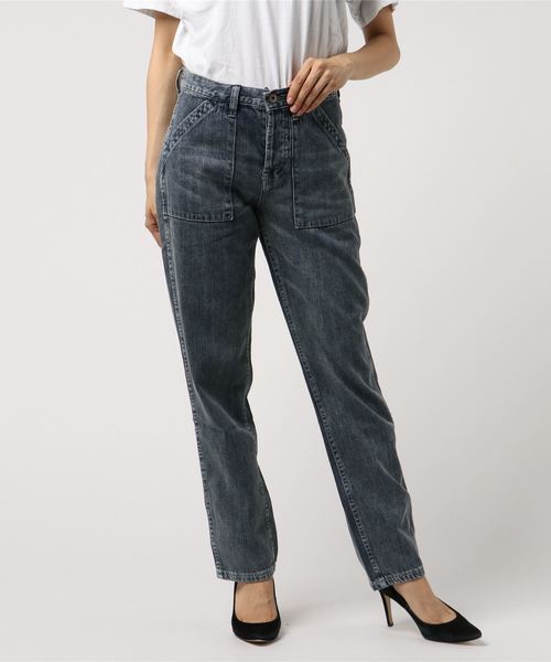 OLD BETTY'S（オールドベティーズ）の「11oz Denim Baker Tapered Pants/11オンス デニム ベイカー テーパード パンツ（デニムパンツ・レディース・インディゴブルー・36/38）」の4枚目の写真