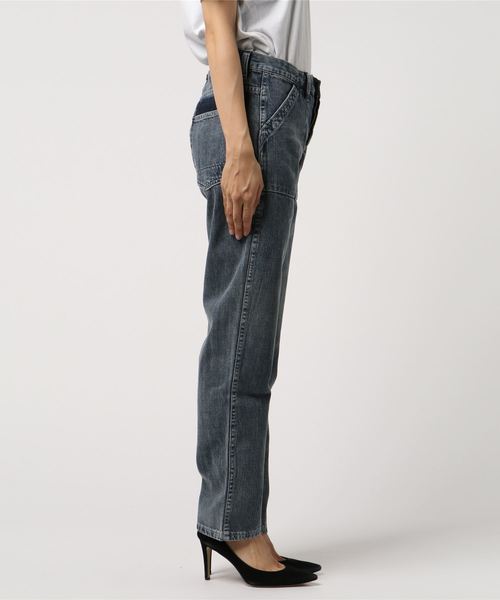 OLD BETTY'S（オールドベティーズ）の「11oz Denim Baker Tapered Pants/11オンス デニム ベイカー テーパード パンツ（デニムパンツ・レディース・インディゴブルー・36/38）」の2枚目の写真