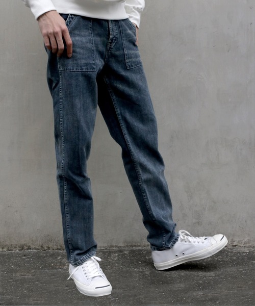 OLD BETTY'S（オールドベティーズ）の「11oz Denim Baker Tapered Pants/11オンス デニム ベイカー テーパード パンツ（デニムパンツ・レディース・インディゴブルー・36/38）」の6枚目の写真