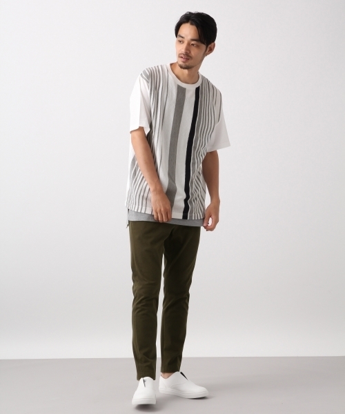 RAGEBLUE（レイジブルー）の「ストライプTシャツ804876（Tシャツ/カットソー・メンズ・ネイビー/グレー/ホワイト/ワインレッド・SMALL/LARGE/MEDIUM）」の5枚目の写真