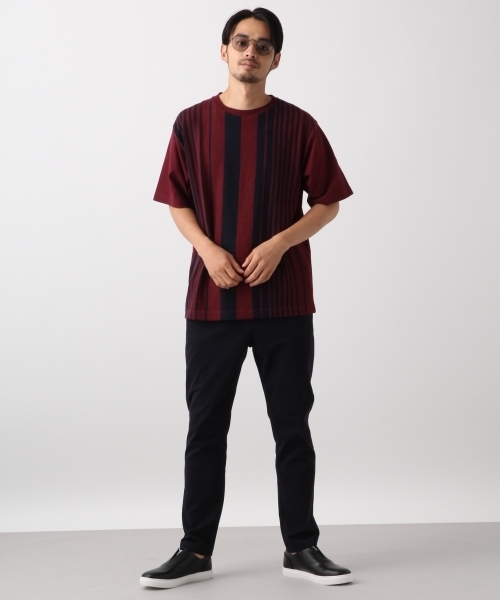 RAGEBLUE（レイジブルー）の「ストライプTシャツ804876（Tシャツ/カットソー・メンズ・ネイビー/グレー/ホワイト/ワインレッド・SMALL/LARGE/MEDIUM）」の8枚目の写真