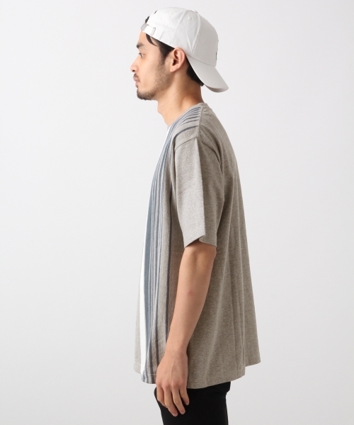 RAGEBLUE（レイジブルー）の「ストライプTシャツ804876（Tシャツ/カットソー・メンズ・ネイビー/グレー/ホワイト/ワインレッド・SMALL/LARGE/MEDIUM）」の9枚目の写真