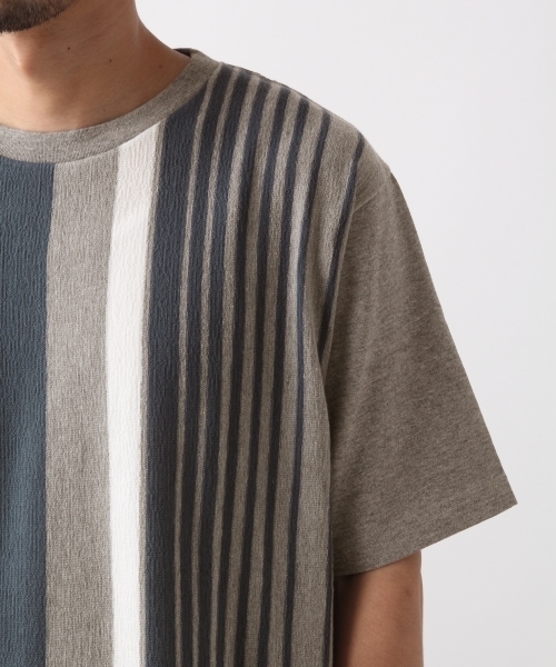 RAGEBLUE（レイジブルー）の「ストライプTシャツ804876（Tシャツ/カットソー・メンズ・ネイビー/グレー/ホワイト/ワインレッド・SMALL/LARGE/MEDIUM）」の12枚目の写真