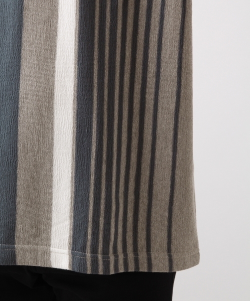 RAGEBLUE（レイジブルー）の「ストライプTシャツ804876（Tシャツ/カットソー・メンズ・ネイビー/グレー/ホワイト/ワインレッド・SMALL/LARGE/MEDIUM）」の13枚目の写真