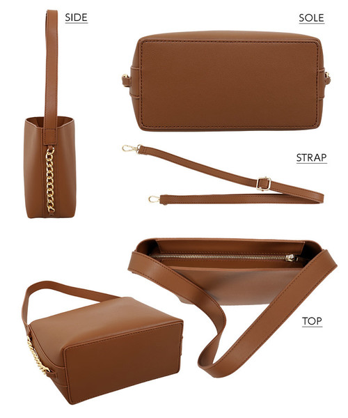 KOBE LETTUCE（コウベレタス）の「サイドチェーンデザインショルダーバッグ＊レディース/ハンドバッグ[B1187]神戸レタス（ショルダーバッグ・レディース・キャメル/ボルドー/ブラック・FREE）」の11枚目の写真