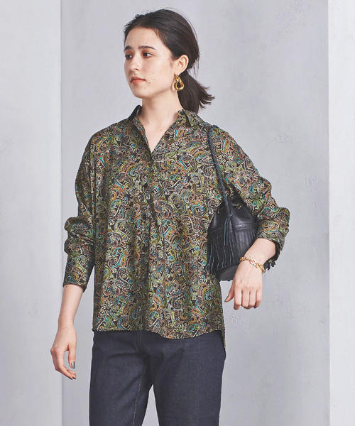 ユナイテッドアローズ UNITED ARROWS ネイビー ペイズリー ブラウス UNITED ARROWS（ユナイテッドアローズ）の「UWSC ペイズリー シャツ