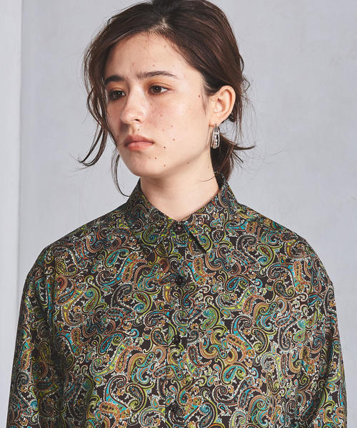 ユナイテッドアローズ UNITED ARROWS ネイビー ペイズリー ブラウス UNITED ARROWS（ユナイテッドアローズ）の「UWSC ペイズリー シャツ