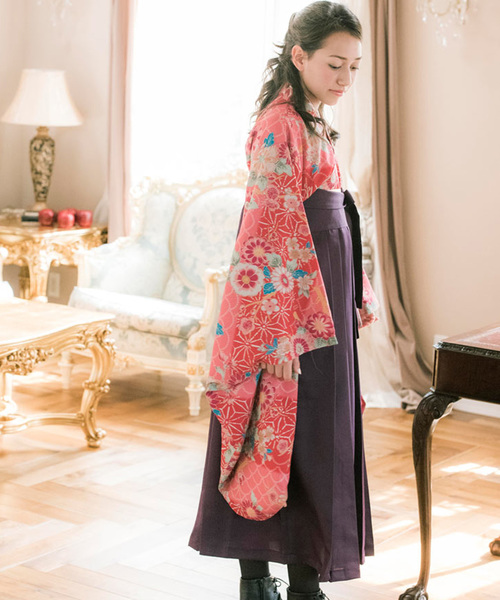 Catherine Cottage（キャサリンコテージ）の「簡単着付けの刺繍入り袴セット（着物・キッズ・ブラック/パープル/ネイビー/レッド/ピンク/ブルー・110/120/130/140）」の5枚目の写真