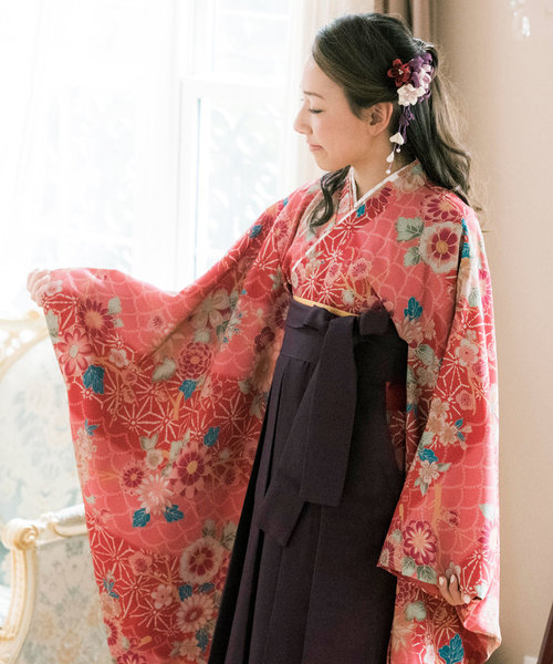 Catherine Cottage（キャサリンコテージ）の「簡単着付けの刺繍入り袴セット（着物・キッズ・ブラック/パープル/ネイビー/レッド/ピンク/ブルー・110/120/130/140）」の18枚目の写真