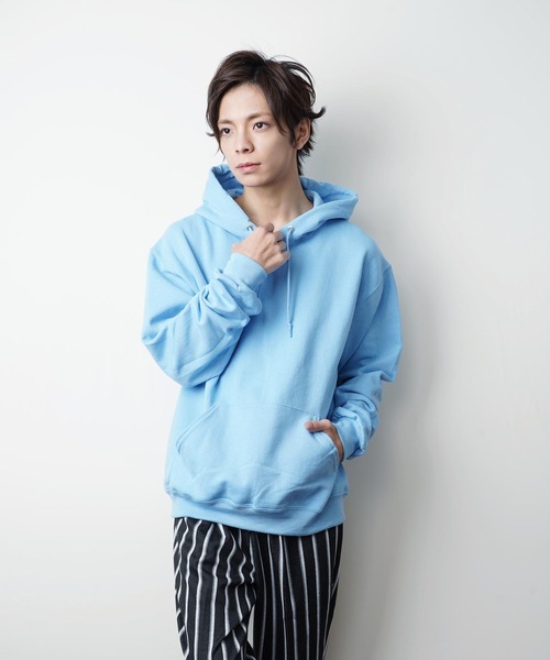 JERZEES（ジャージーズ）の「JERZEESプルオーバーパーカー(IR) レディース メンズ（パーカー・メンズ・ブラック/グレー/ネイビー/ホワイト/サンドベージュ/パープル/サックスブルー/オレンジ/オリーブ・M/L/XL/S）」の7枚目の写真