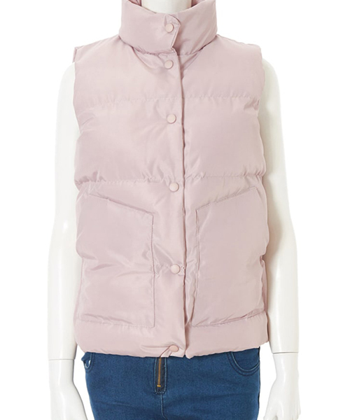 fifth(フィフス)の「ハイネック中綿ベスト(ベスト・レディース・ホワイト/ブラック/ピンク・MEDIUM)」の3枚目の写真