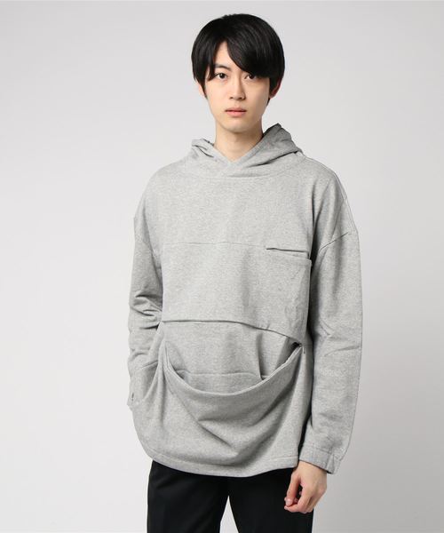 Ranch standard（ランチスタンダード）の「【Ranch standard】 RA18-111　プルオーバーパーカ　ドロップショルダー（パーカー・メンズ・ブラック/ブラウン/オフホワイト/マスタード/杢グレー/ワイン・2/3）」の4枚目の写真