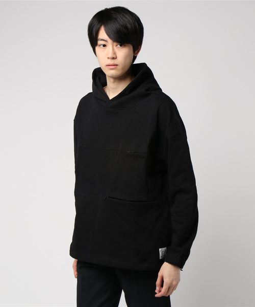 Ranch standard（ランチスタンダード）の「【Ranch standard】 RA18-111　プルオーバーパーカ　ドロップショルダー（パーカー・メンズ・ブラック/ブラウン/オフホワイト/マスタード/杢グレー/ワイン・2/3）」の3枚目の写真